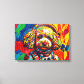 POODLE IM WELTALL-3 LEINWANDDRUCK (Vorderseite)