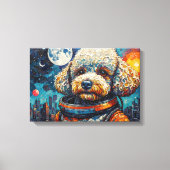 POODLE IM WELTALL-4 LEINWANDDRUCK (Vorderseite)