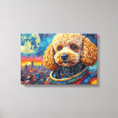 POODLE IM WELTALL-6 LEINWANDDRUCK (Vorderseite)