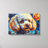 POODLE IM WELTALL-7 LEINWANDDRUCK (Vorderseite)