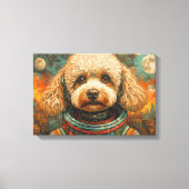 POODLE IM WELTALL-8 LEINWANDDRUCK (Vorderseite)