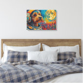 POODLE IM WELTALL LEINWANDDRUCK (Insitu (Schlafzimmer))