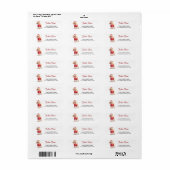 Poodle in Christmas Sweater Return Address Labels (Vorne)