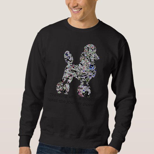 Poodle in Chrysanthema Sweatshirt (Vorderseite)