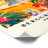 Poodle in der Badewanne, schönes Bad, Wandmalerei  Poster (Ecke)