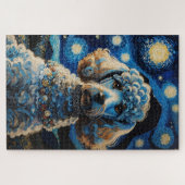 Poodle in der Sternennacht Puzzle (Horizontal)
