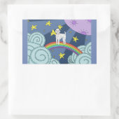 Poodle in Dreamland Rechteckiger Aufkleber (Tasche)