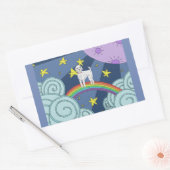 Poodle in Dreamland Rechteckiger Aufkleber (Umschlag)