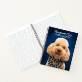 Poodle in einem Schal-Notizbuch Notizblock (Innenseite)
