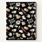 Poodle in einem Strohhut-Notebook Notizblock (Rückseite)