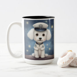 Poodle K9 Hero...Protect & Serve Zweifarbige Tasse