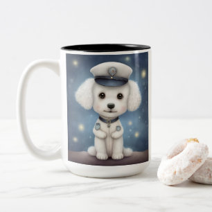 Poodle K9 Hero...Protect & Serve Zweifarbige Tasse