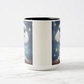 Poodle K9 Hero...Protect & Serve Zweifarbige Tasse (Mittel)