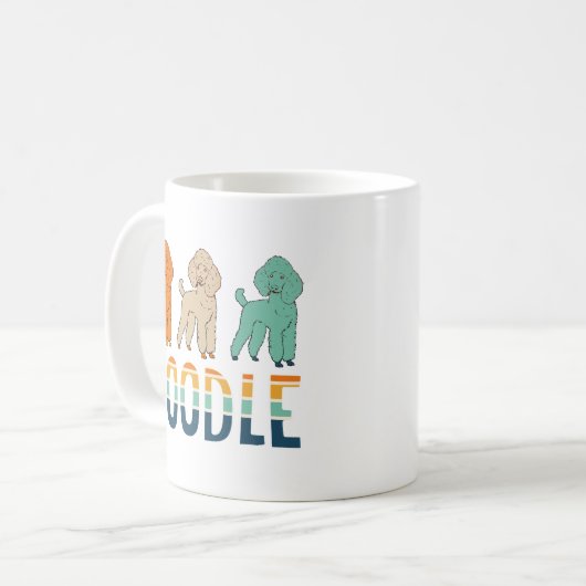 Poodle Kaffeetasse (Vorderseite Links)
