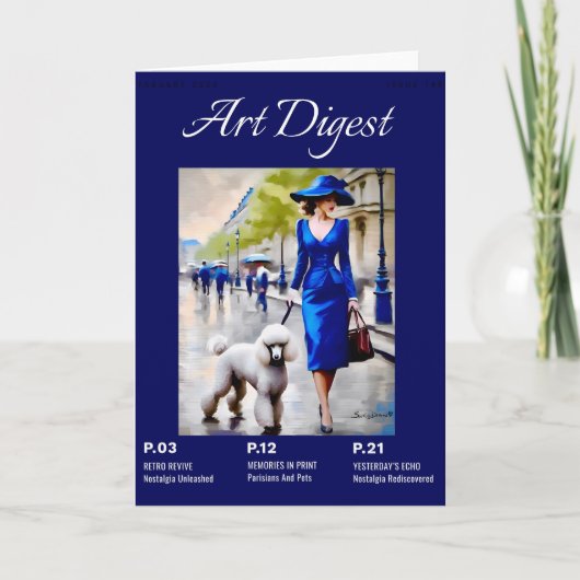 Poodle Karte (Vorderseite)