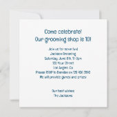 Poodle-Karte, Hunde-Party, Hundefrist Einladung (Rückseite)