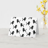 Poodle-Karte Karte (Gelbe Blume)