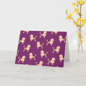 Poodle-Karte Karte (Gelbe Blume)