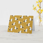 Poodle-Karte Karte (Gelbe Blume)