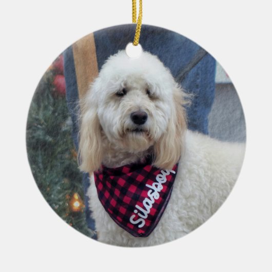 Poodle Keramik Ornament (Vorne)