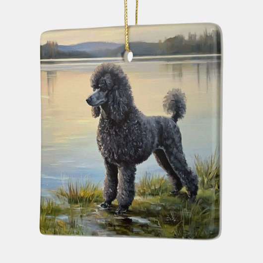 Poodle Keramikornament (Links)