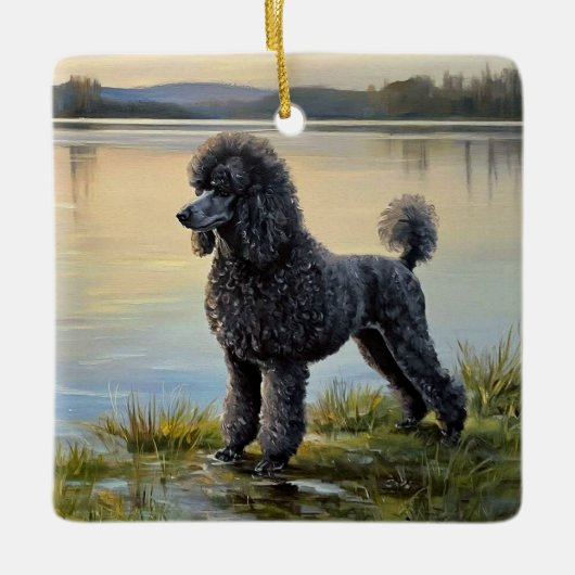 Poodle Keramikornament (Vorderseite)