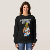 Poodle King Mullet Time Business In Front Party In Sweatshirt (Vorne ganz)