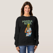 Poodle King Mullet Time Business In Front Party In Sweatshirt (Vorne ganz)