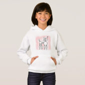 Poodle Kontur Zeichnend, Kids Hoodie Sweatshirt (Vorne ganz)