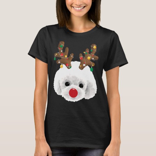 Poodle L _ Christmas T-Shirt (Vorderseite)