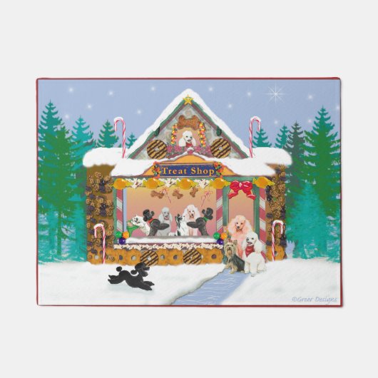 Poodle Leckerei Fußmatte (Vorderseite)