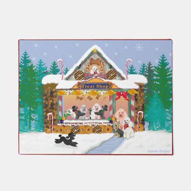 Poodle Leckerei Fußmatte (Vorderseite)