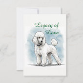 Poodle Legacy of Liebe Note Card Dankeskarte (Vorderseite)
