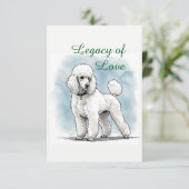 Poodle Legacy of Liebe Note Card Dankeskarte (Stehend Vorderseite)