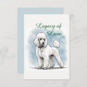 Poodle Legacy of Liebe Note Card Dankeskarte (Vorne/Hinten)