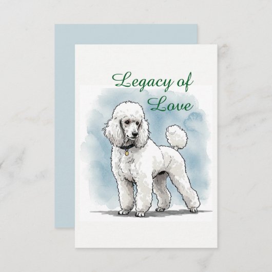 Poodle Legacy of Liebe Note Card Dankeskarte (Vorne/Hinten)