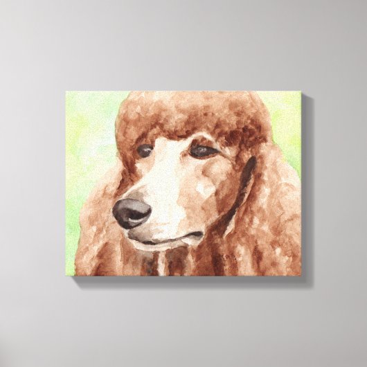 Poodle Leinwand Art (Vorderseite)