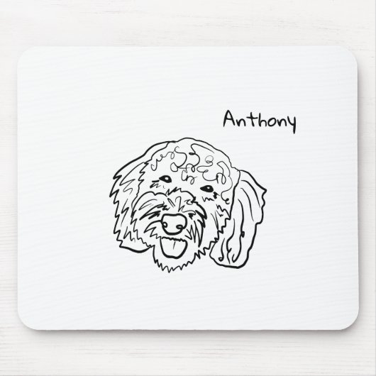 Poodle-Liebe - Anpassbare Maus Mousepad (Vorne)