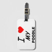 Poodle-Liebe Gepäckanhänger (Vorderseite Vertikal)