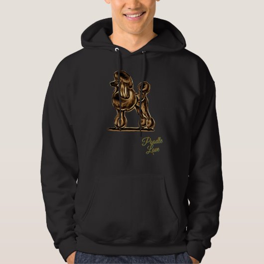 Poodle Liebe Hoodie (Vorderseite)