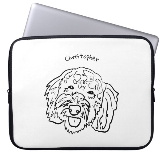 Poodle-Liebe: individueller Art Laptop-Sieb Laptopschutzhülle (Vorderseite)