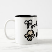 Poodle Liebe Zweifarbige Tasse (Links)