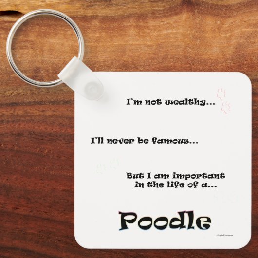 Poodle Life Schlüsselanhänger (Vorderseite)