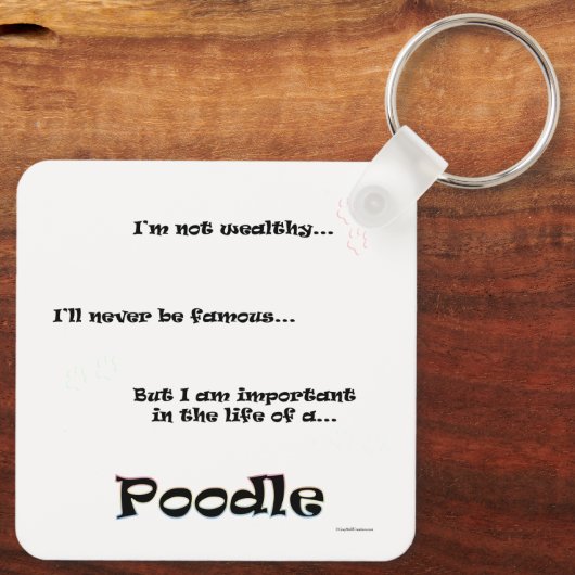 Poodle Life Schlüsselanhänger (Rückseite)