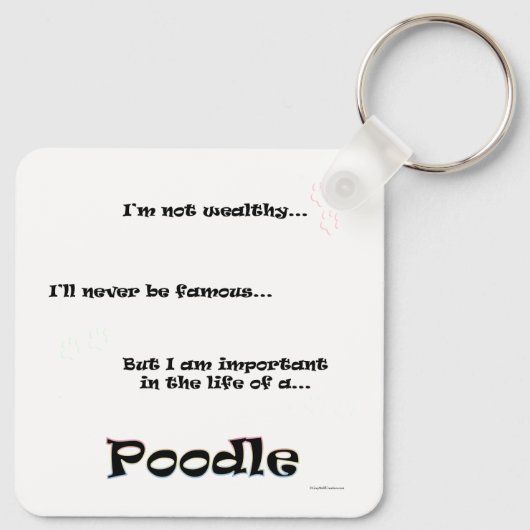 Poodle Life Schlüsselanhänger (Rückseite)