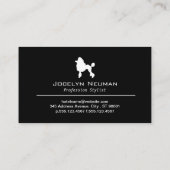 Poodle-Logo | Grooming | QR-Prüfcode Visitenkarte (Rückseite)