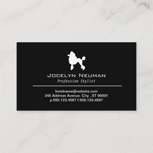 Poodle-Logo | Grooming | QR-Prüfcode Visitenkarte (Rückseite)