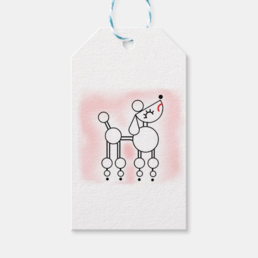 Poodle Lover Geschenke, Poodle-Geschenk-Etikett Geschenkanhänger (Vorderseite)