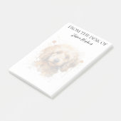 Poodle Lover Monogrammed Dog Post-it Klebezettel (angewinkelt)