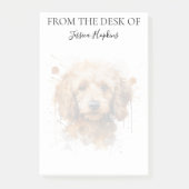 Poodle Lover Monogrammed Dog Post-it Klebezettel (Vorderseite)